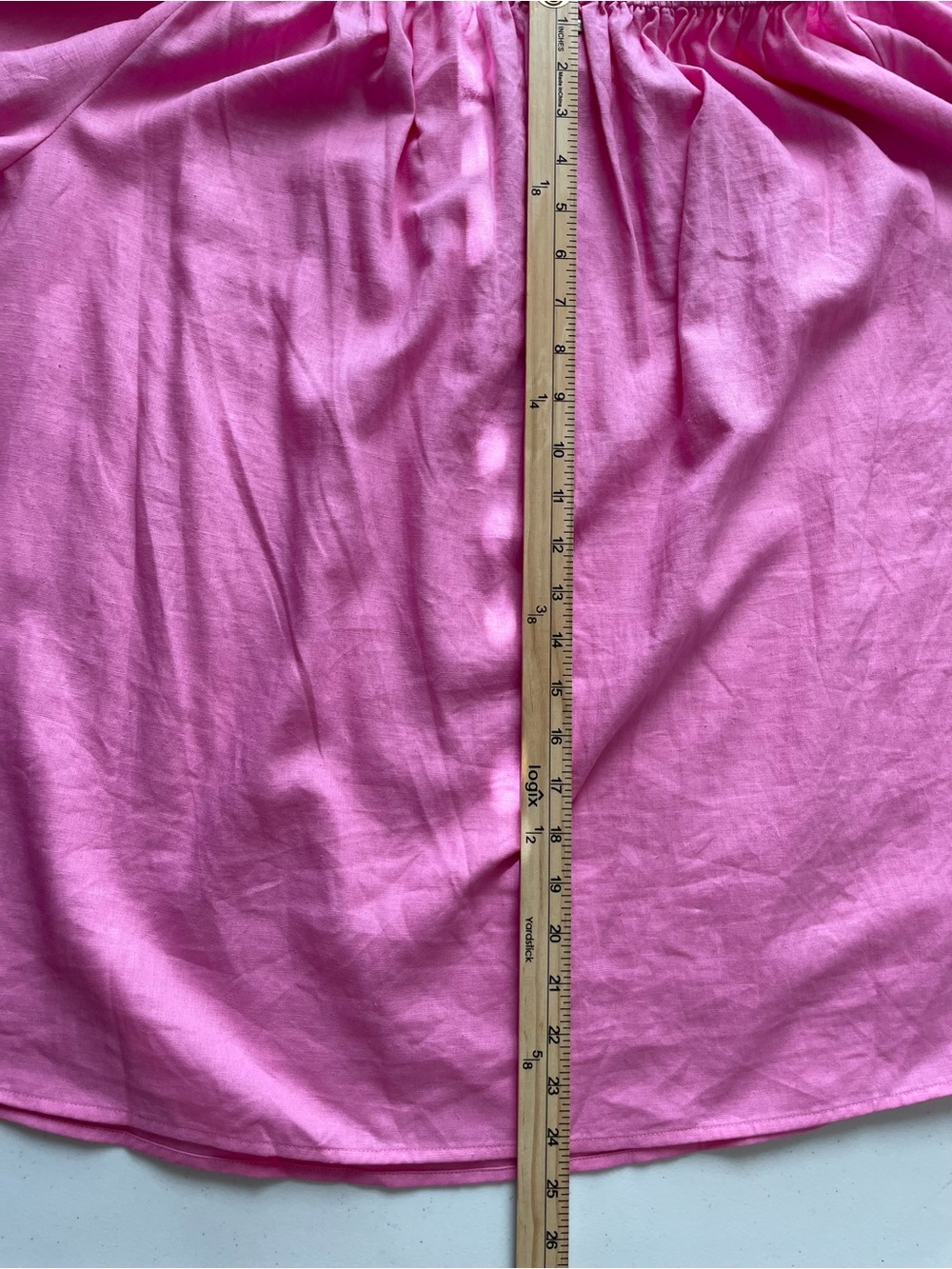 NWT Michael Kors Pink Off-Shoulder Linen Blend Blouse | Tie Sleeves - Picture 12 of 13